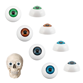 1Set Craft Eyes, Acrylic Outside and Resin Filling Inside, for Doll Making, Half Round