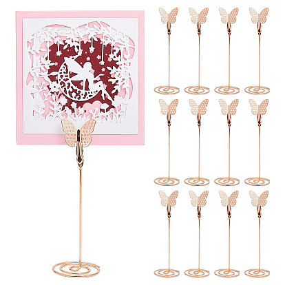 Butterfly Memo Photo Holder, Alloy Spiral Card Holder
