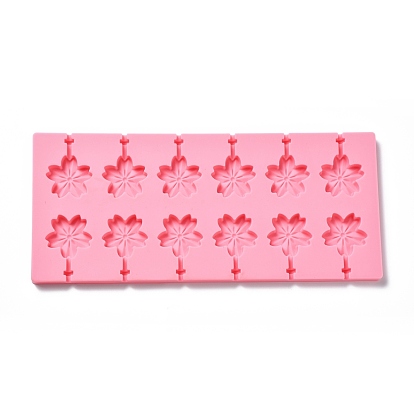 DIY Lollipop Making Food Grade Silicone Molds, Candy Molds, Sakura, 12 Cavities
