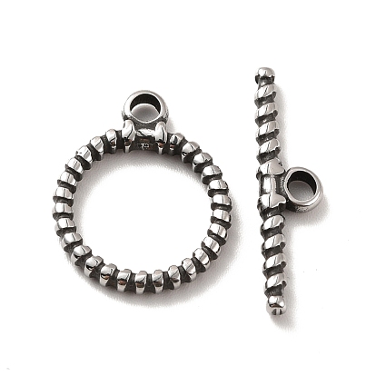 316 Stainless Steel Toggle Clasps, Ring