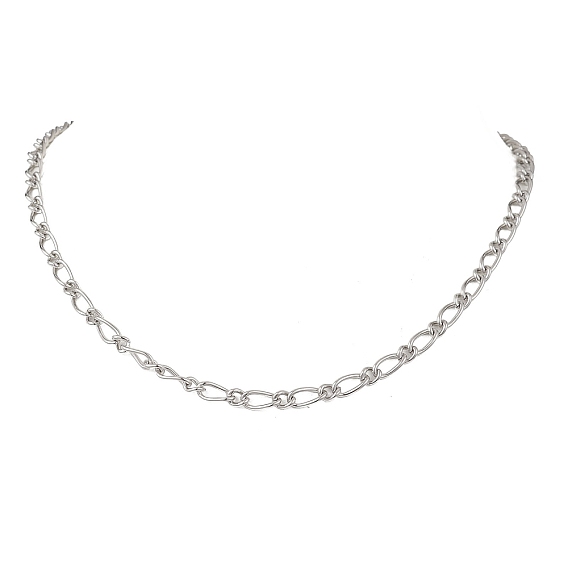 5мм 304 ожерелья из нержавеющей стали в виде цепочки Фигаро для женщин, не тускнеет