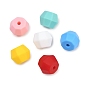 Silicone Beads, Polygon, Faceted