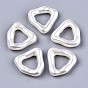 Spray Painted CCB Plastic Imitation Pearl Linkings Rings, Triangle