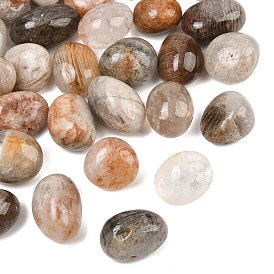 Cuarzo fantasma natural de mil capas, cuarzo lodolita en capas, cuentas de cuarzo de jardín de mil capas, piedra caída, pepitas, sin agujero / sin perforar, gemas de relleno de jarrones
