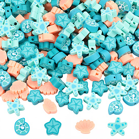 240 шт 4 стили ручной работы из полимерной глины бусины