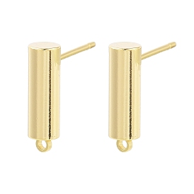 Brass Stud Earrings Findings, Column