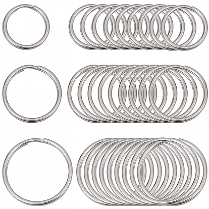 60 шт. 3 стили 304 разрезные брелоки из нержавеющей стали, брелок для ключей