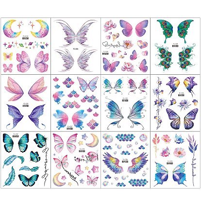 Боди-арт татуировки, временные наклейки с татуировками, бабочка