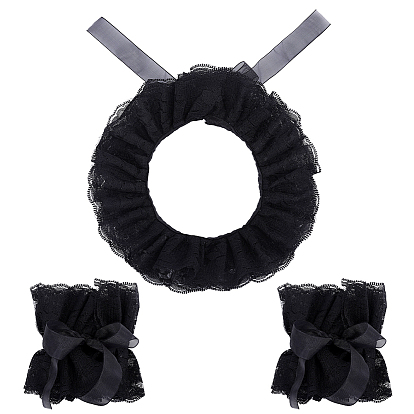 Abnehmbare Sets aus Polyesterspitze (Kragen und Ärmelaufschläge), diy Kleidungsstück Zubehör