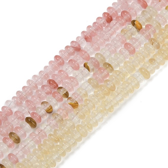 Арбуз камень стеклянные бусы пряди, рондель