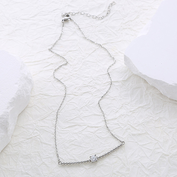 Элегантные ожерелья из нержавеющей стали с изогнутыми звеньями из кристаллов и страз для женщин