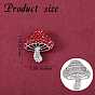 Cubic Zirconia Mushroom Brooch, Alloy Badge for Backpack Clothes