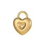 Подвески в форме сердца 304 подвески из нержавеющей стали, ионное покрытие (ip)
