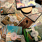 50Pcs Scrapbooking Paper, for DIY Album Scrapbook, Background Paper, Diary Decoration, Rectangle with Scenery Pattern