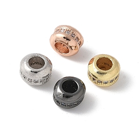 Латунные микропаве из прозрачного кубического циркония, без свинца и без кадмия, долговечный, стойки покрытие, рондель