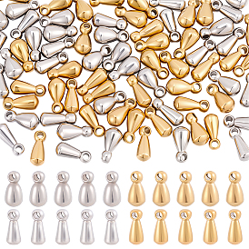 80Pcs 4 Colors 201 Stainless Steel Charms, Teardrop