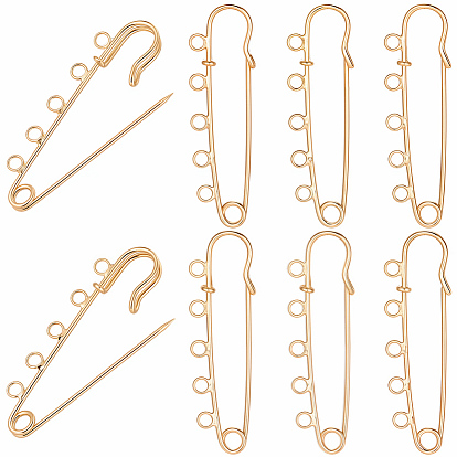 30Pcs Iron Brooch Findings