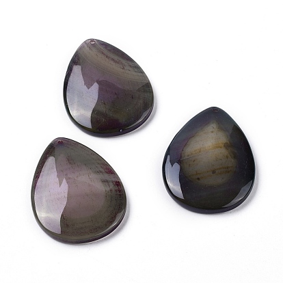 Natural Agate Big Pendants, Dyed & Heated, Drop