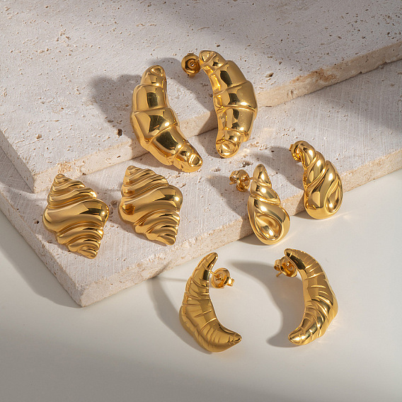 Модные серьги-гвоздики из нержавеющей стали