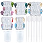 Silicone Carved Molds, Nail Art Templates Bowknot Molds, for UV Resin, Epoxy Resin Nail Art Accessories, with Plastic Transfer Pipettes & Measuring Cup