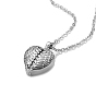 316L Stainless Steel Urn Ashes Necklace, for Women