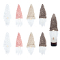 8Pcs 4 Colors Christmas Theme Non-Woven Cloth Wine Bottle Cover, for Wine Gift Packaging Decorate