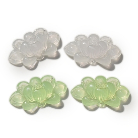 10Подвески из искусственного нефрита из смолы Сюянь, цветок подвески