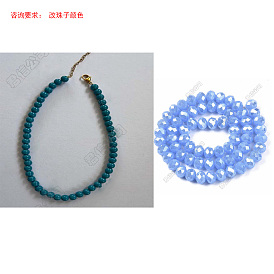 Collares de cuentas de vidrio, con 304 fornituras de acero inoxidable