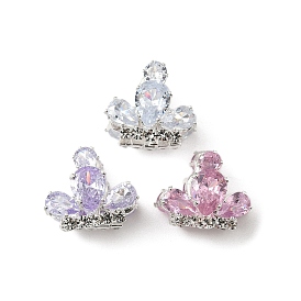 Латунные микро проложить кубического циркония бусы, без кадмия и без свинца, бабочка, со стразами