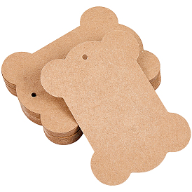 Крафт-картон в форме кости, платы для намотки проволоки, для подвешивания тегов, подарочные карты, закладки