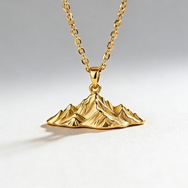 Alloy Pendant Necklaces, Mountain