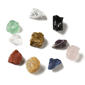 10Pcs Raw Rough Natural Mixed Healing Crystal Stone, Nuggets Reiki Crystal Healing Stone, Home Decorations