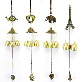 Tourist area famous family ornaments alloy bronze wind chimes home decoration decoration door front pendant wind chimes hanging ornaments bell wall hanging