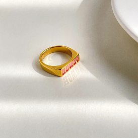 304 bagues en acier inoxydable émaillé pour femmes