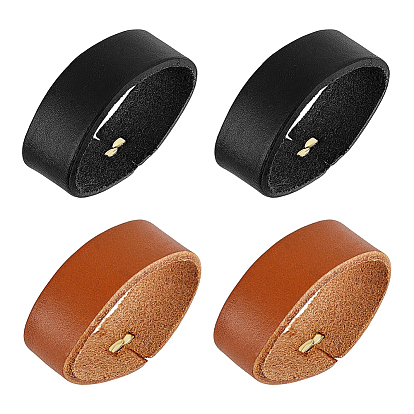 4шт. петледержатели из коровьей кожи, пряжка поясного ремня, овальные