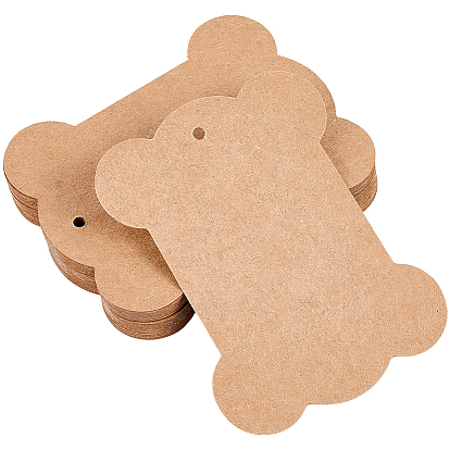 Крафт-картон в форме кости, платы для намотки проволоки, для подвешивания тегов, подарочные карты, закладки