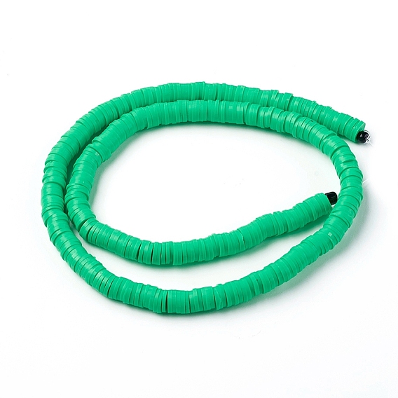 Бусины из полимерной глины , Диск / плоские круглые, Heishi бусы, с прозрачной эластичной хрустальной нитью