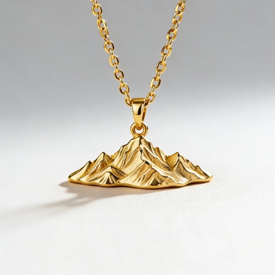 Alloy Pendant Necklaces, Mountain