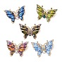 Butterfly Enamel Pins, Alloy Rhinestone Lapel Pins Brooches for Backpack Clothes for Clothes, Golden