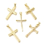 Латунные микропаве прозрачные подвески с фианитом, крест прелести