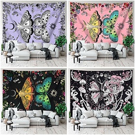 Butterfly Altar Wiccan Witchcraft Tapestries, Polyester Backdrops, Photography Background Banner for Party Home Decoration