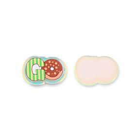 Plate Transparent Acrylic Cabochons, with Printed Go