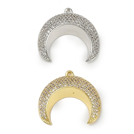 Латунные микро проложить кубического циркония подвески, серп, долговечный, без кадмия и без свинца, стойки покрытие