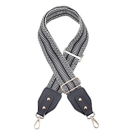 Sangle de sac en polyester, avec cuir PU et fermoirs en alliage, pour les accessoires de remplacement de sac