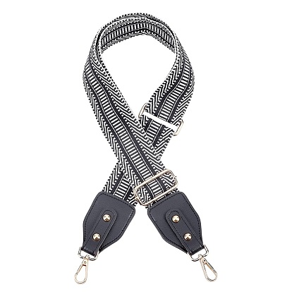 Sangle de sac en polyester, avec cuir PU et fermoirs en alliage, pour les accessoires de remplacement de sac