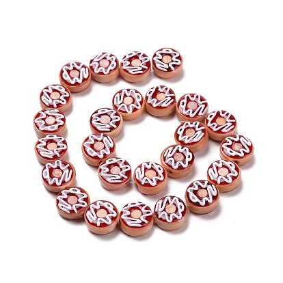 Brins de perles en émail au chalumeau faits à la main, donut