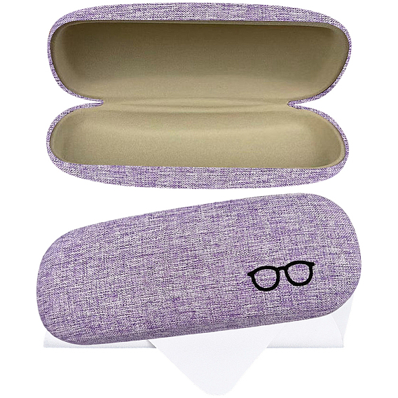 1Овальные полиэстеровые чехлы для очков, с тканью для чистки очков из замшевого волокна 1pc