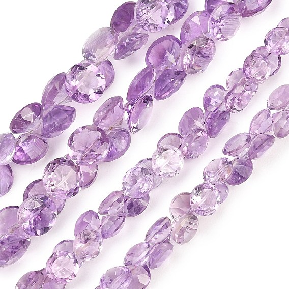 Природный аметист нитей бисера, граненые, алмаз, Топ пробуренной