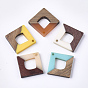 Resin & Walnut Wood Pendants, Rhombus