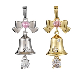 Покрытие стойки латунь с подвесками из фианита, долговечный, без свинца и без кадмия, колокол прелести